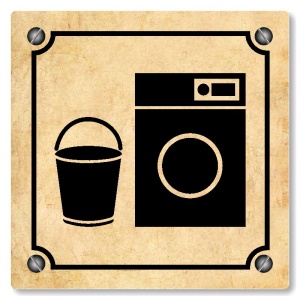 Prádelna, 118x118mm, pergamen, Kansas